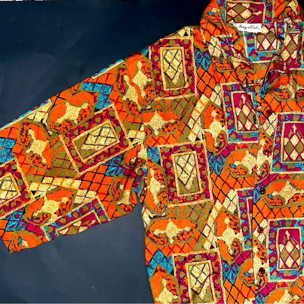 Rayon Club Patterned Top